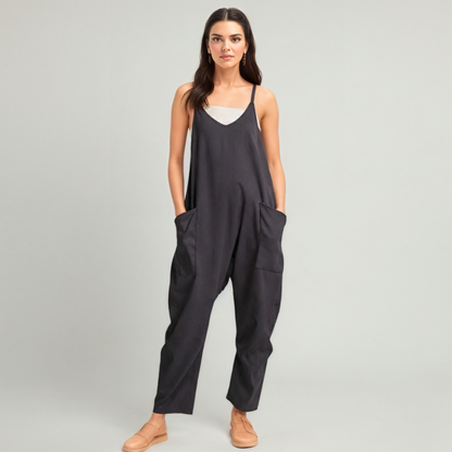 Casual Loose Fit Pocket Jumpsuit