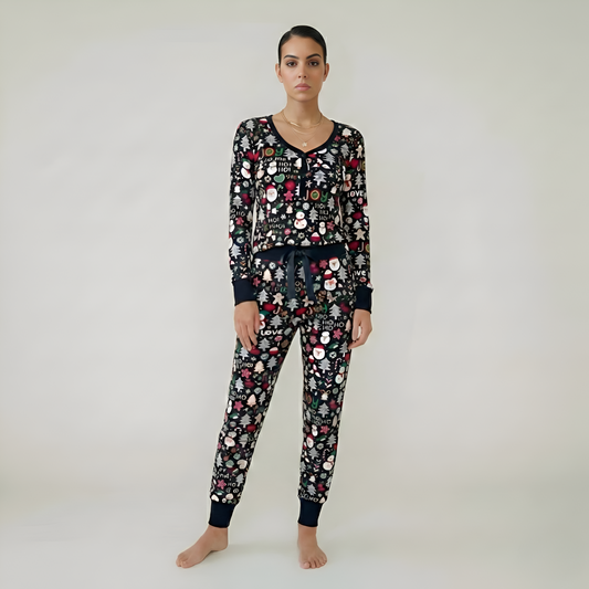 Two Piece Mystery Pajama Set For Women