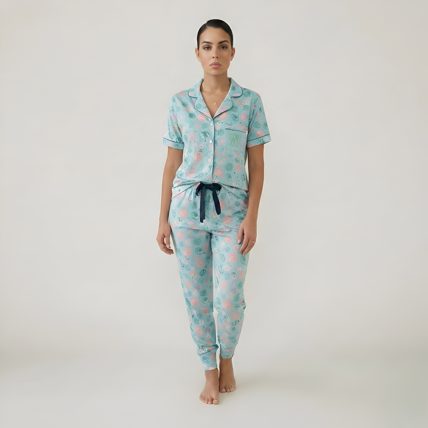 Two Piece Mystery Pajama Set For Women