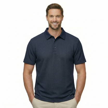 Ice Silk Textured Polo T Shirt