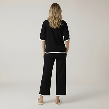 Knitted Two Piece Lounge Wear Set For Women