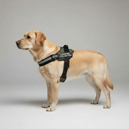 Heavy Duty Dog Harness With Custom Details