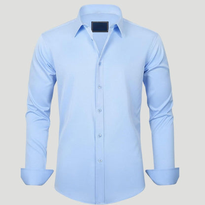 Men Dress Shirt Solid Long Sleeve Wrinkle | SLIMG:7143649996469979110