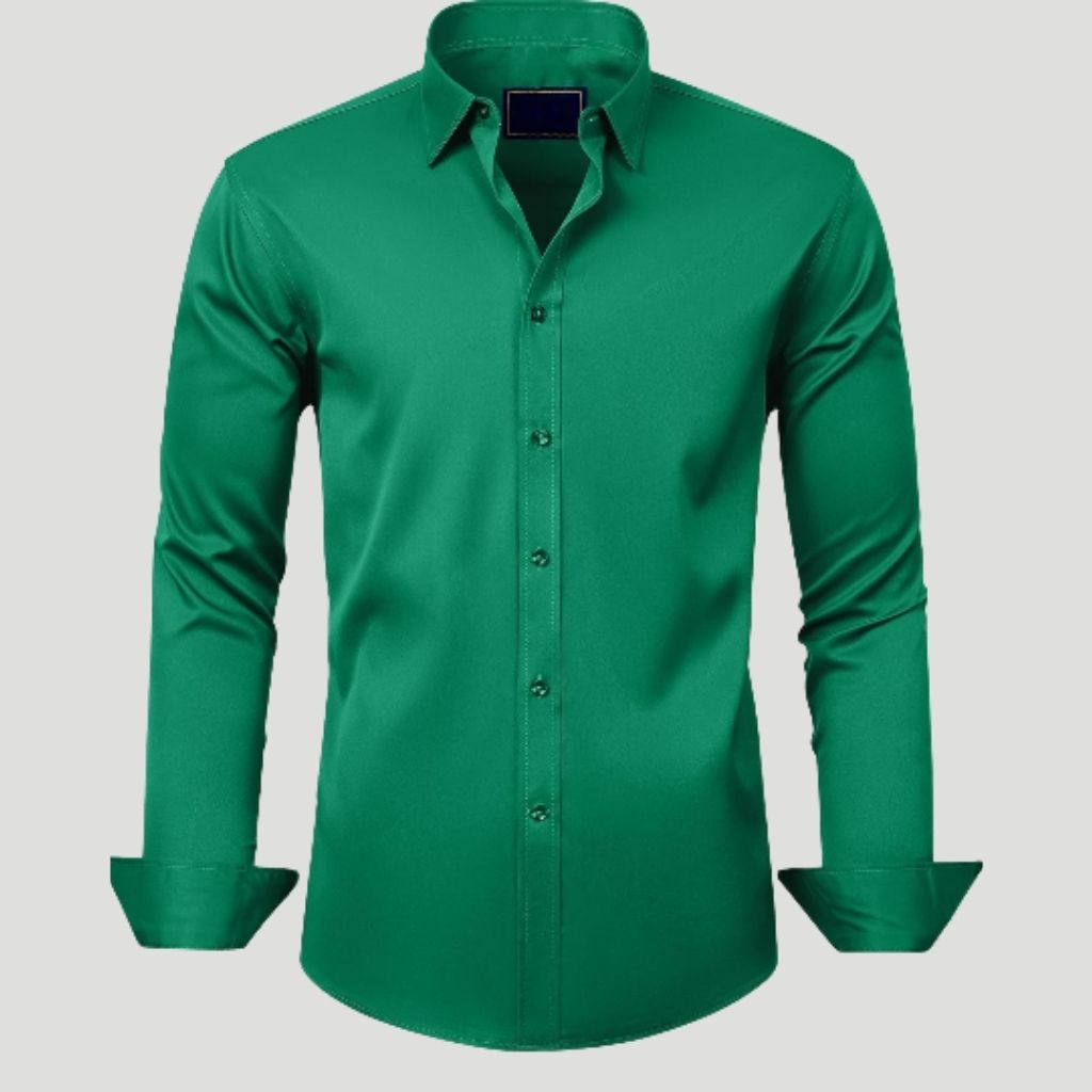 Men Dress Shirt Solid Long Sleeve Wrinkle | SLIMG:7143649996469979121