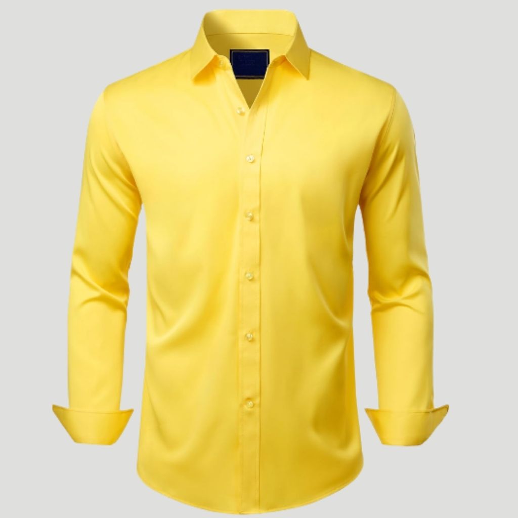 Men Dress Shirt Solid Long Sleeve Wrinkle | SLIMG:7143649996469979109