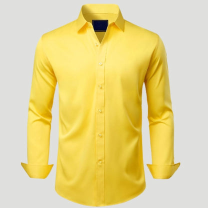 Men Dress Shirt Solid Long Sleeve Wrinkle | SLIMG:7143649996469979109