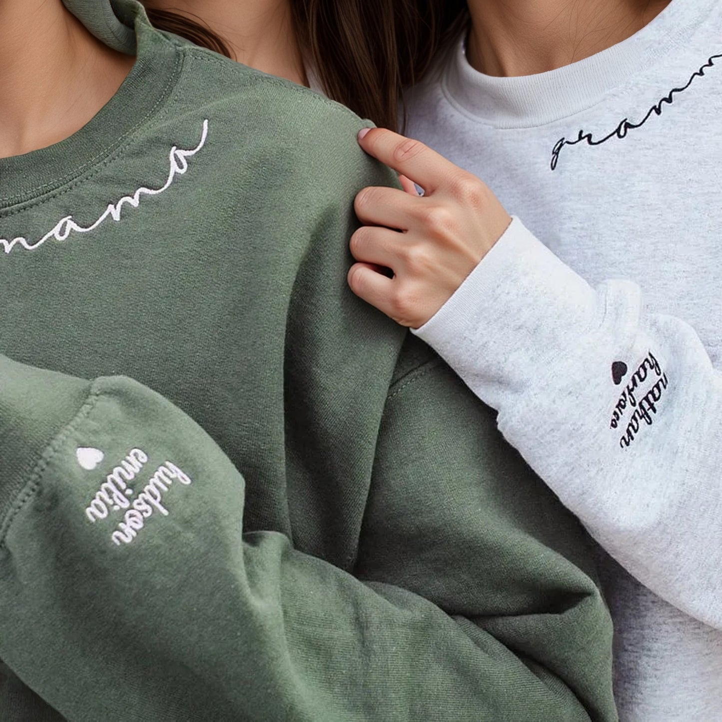 Personalized Mama Sweatshirt Featuring Names On Sleeve | SLIMG:7095772942982717678
