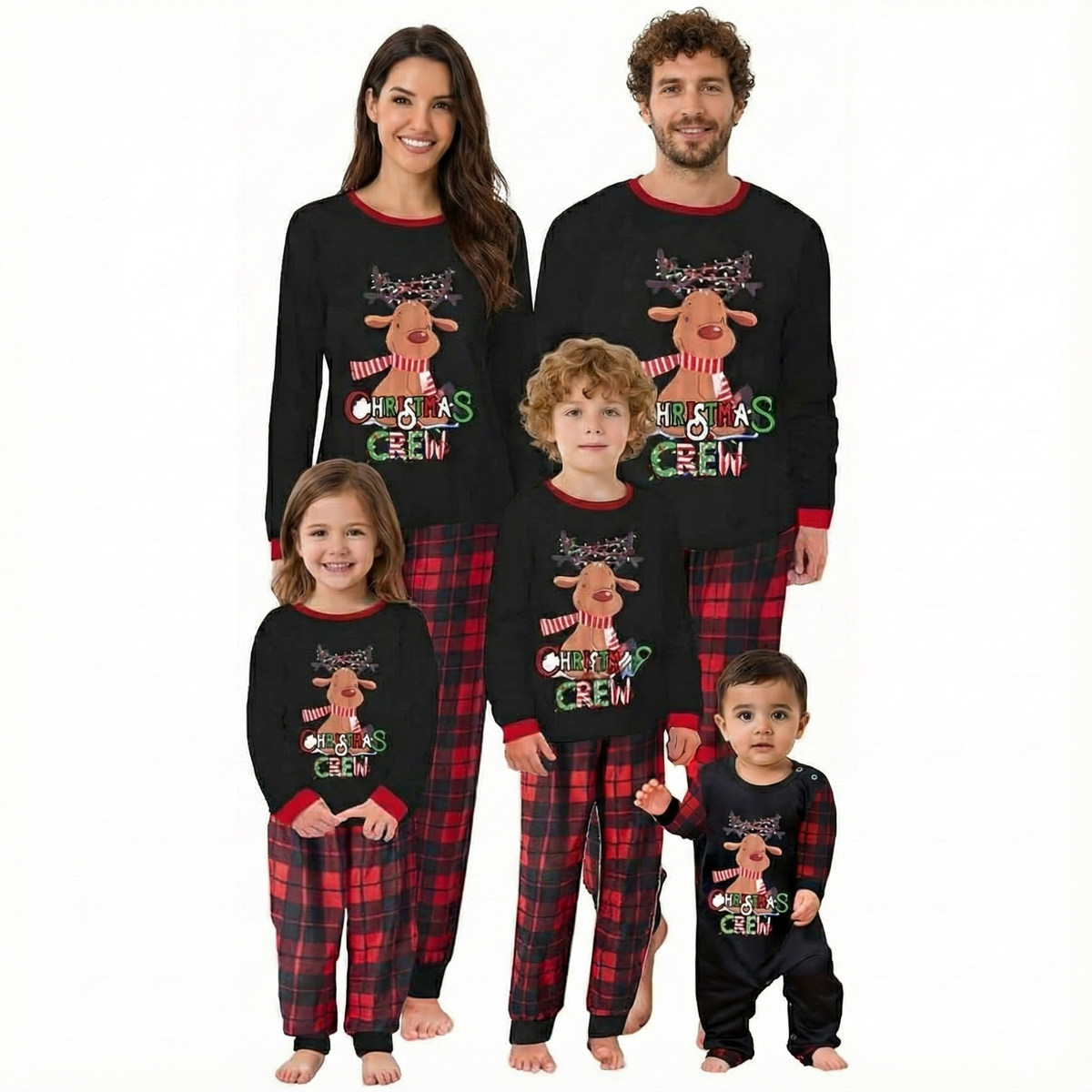 Seasonal Christmas Print Matching Family Pajama Set for Adults, Kids and Infants