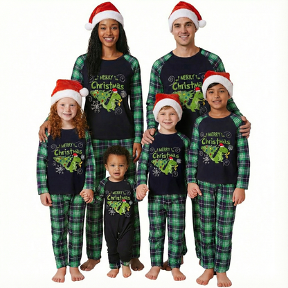 Seasonal Christmas Print Matching Family Pajama Set for Adults, Kids and Infants