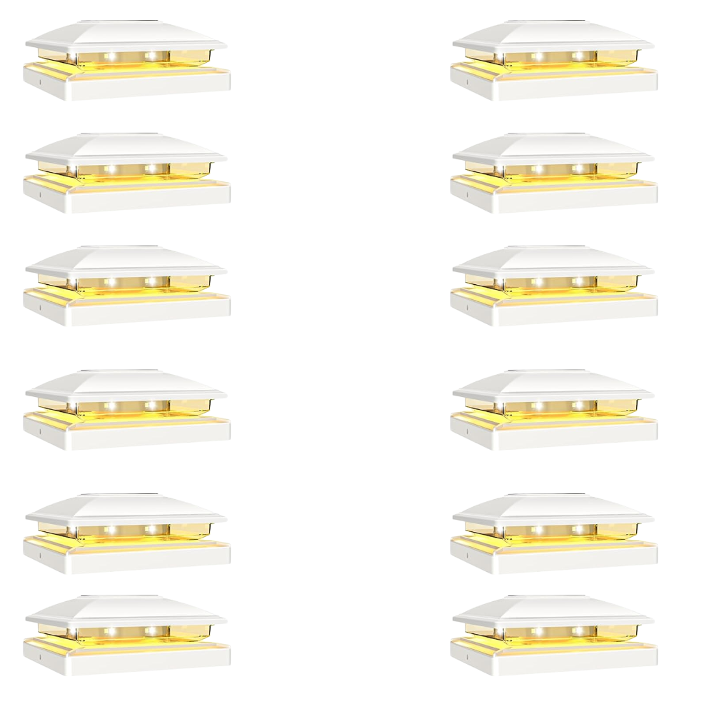 Solar Powered Post Cap Lights For Outdoor Deck And Fence