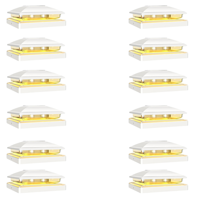 Solar Powered Post Cap Lights For Outdoor Deck And Fence