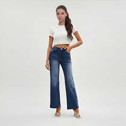 Vintage Inspired Flare Denim Jeans