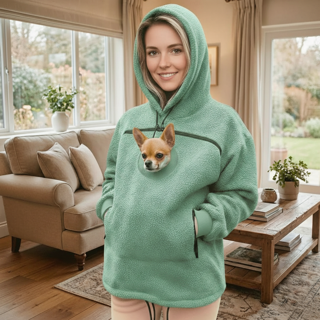 Pet Hoodie Carrier With Front Pocket