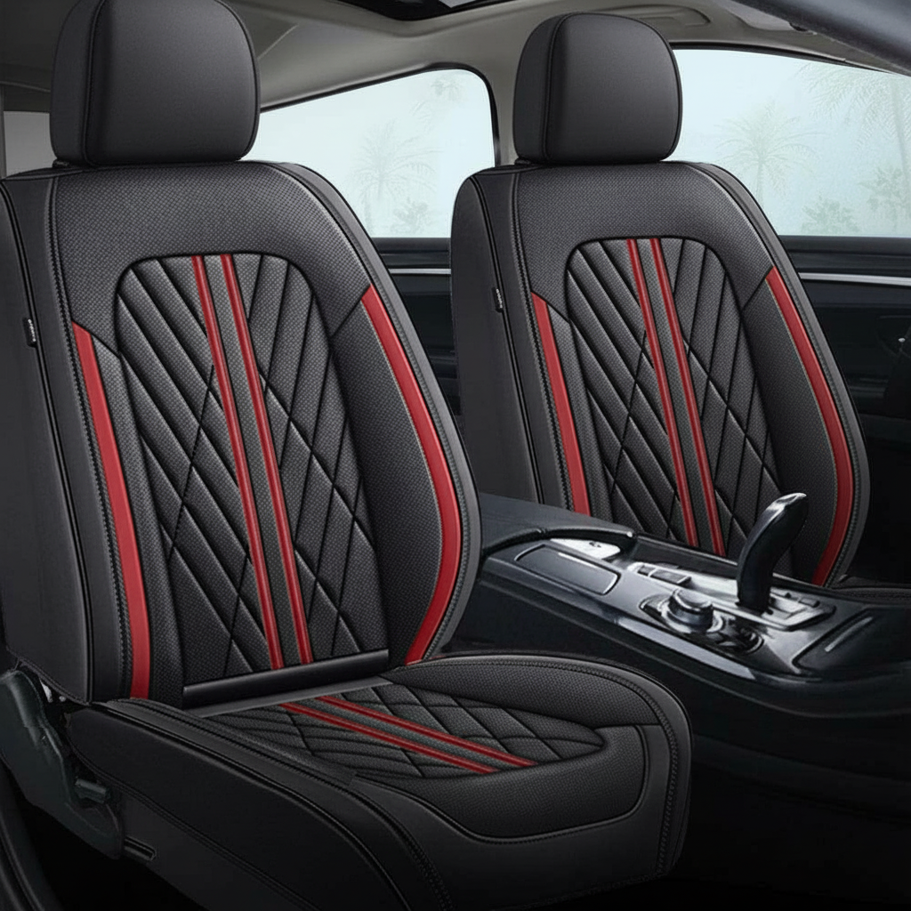 Ultra Car Seat Covers With Leather Design And Airbag Compatibility For Cars