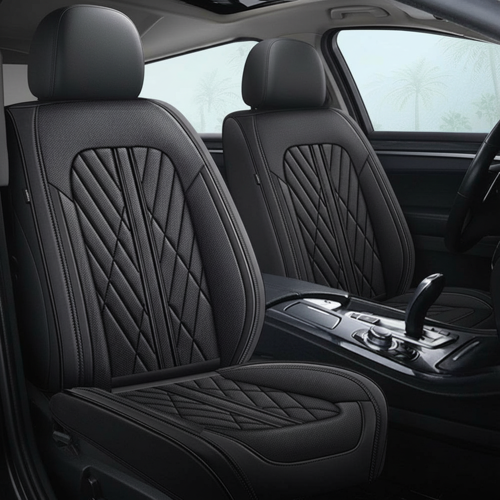 Ultra Car Seat Covers With Leather Design And Airbag Compatibility For Cars