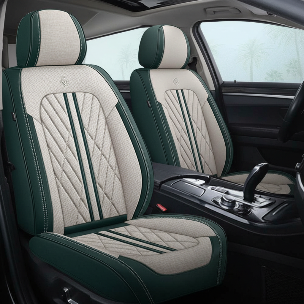 Ultra Car Seat Covers With Leather Design And Airbag Compatibility For Cars