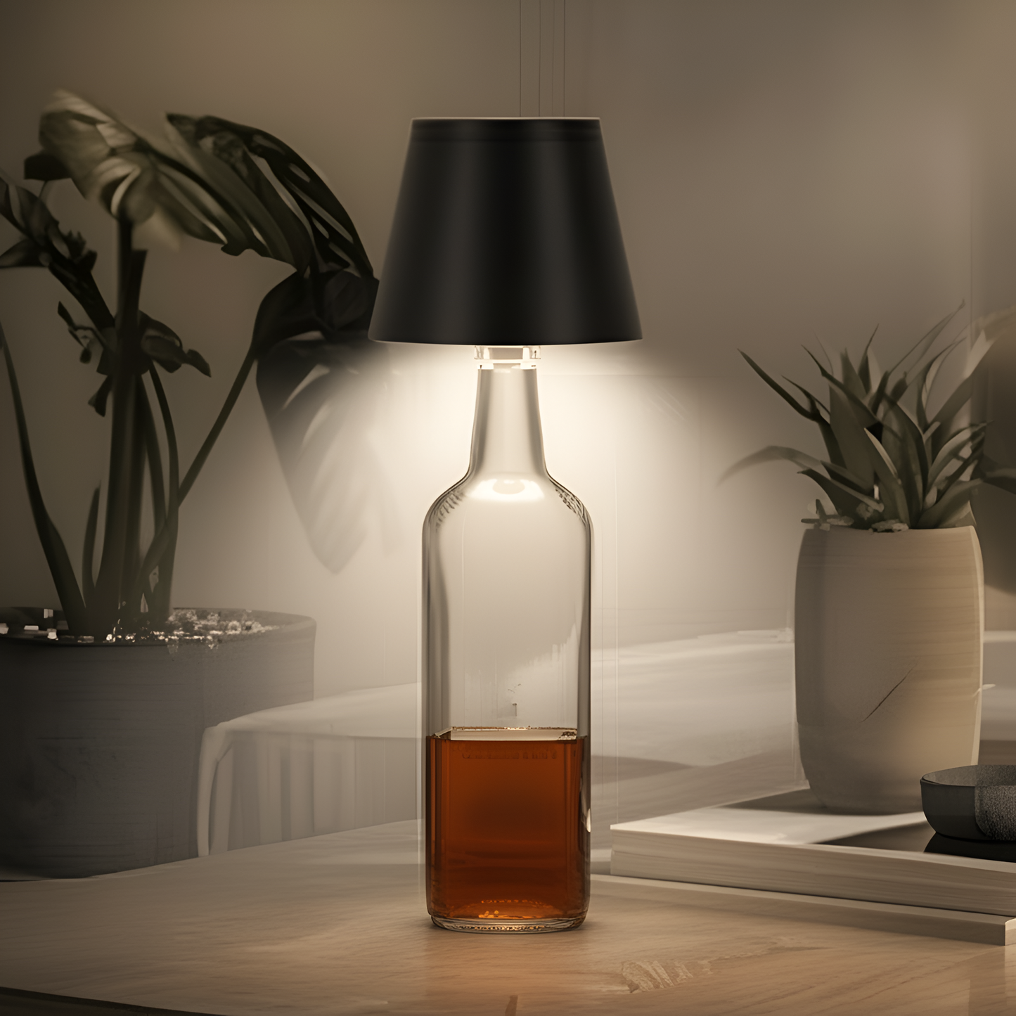 Pack Of 2 Rechargeable Bottle Lamp With Three Settings | SLIMG:7348012851997460675
