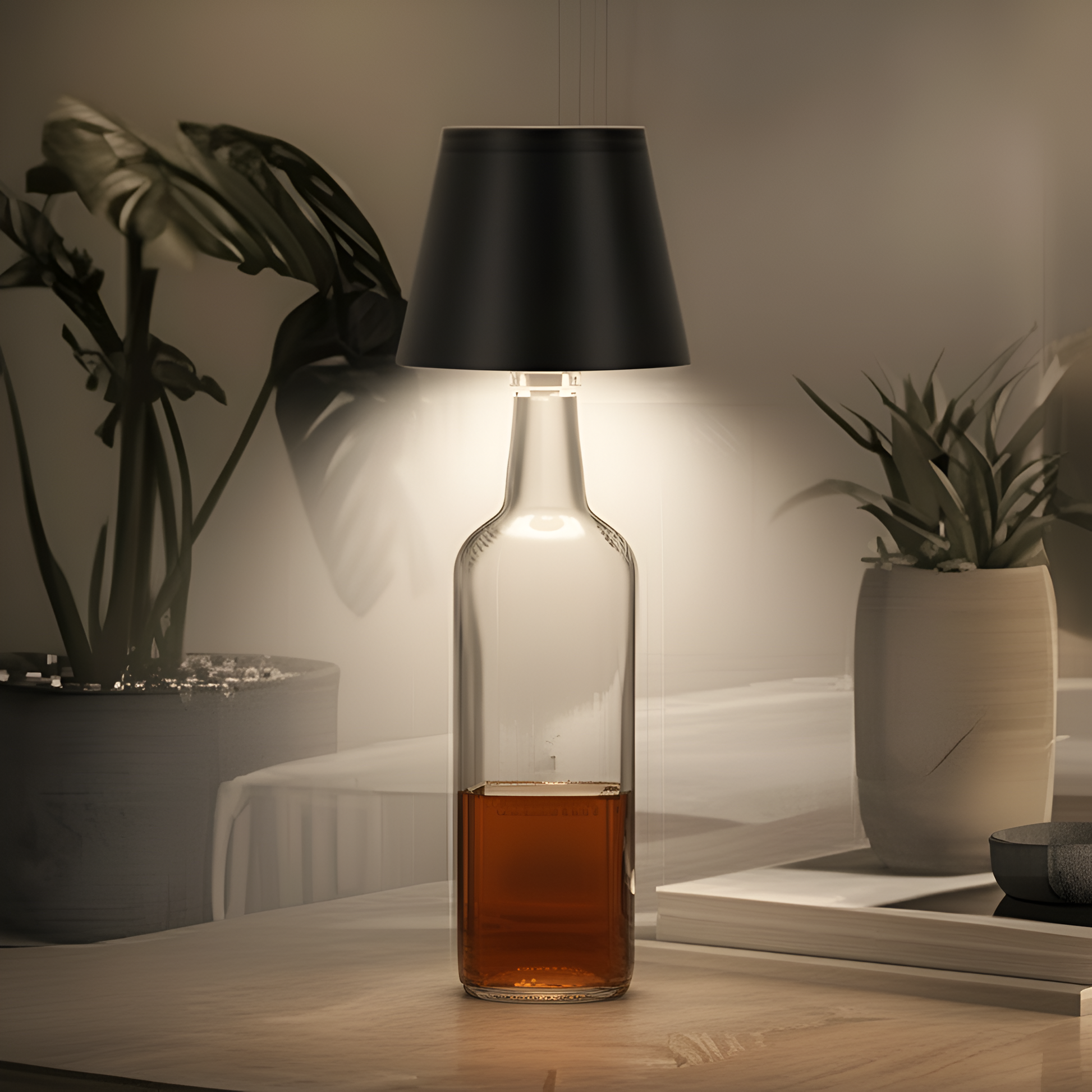 Pack Of 2 Rechargeable Bottle Lamp With Three Settings | SLIMG:7348012851997460675