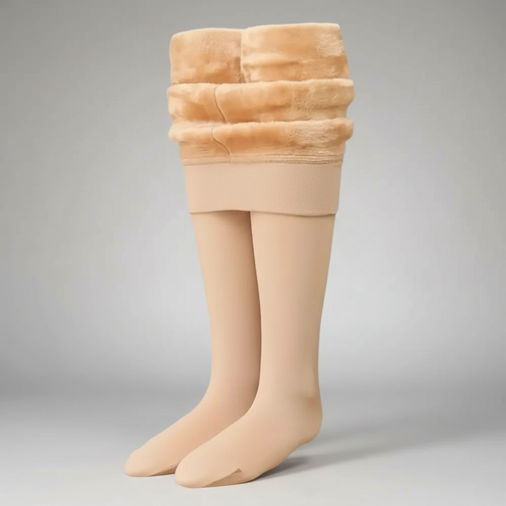 Thick Fleece Lined Tights For Girls