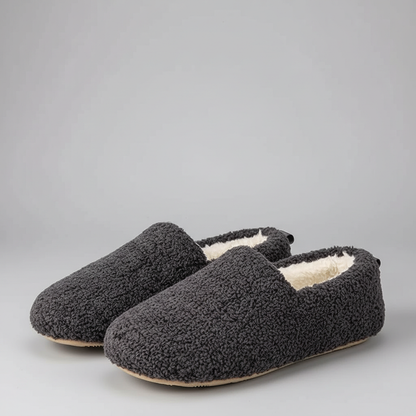 Cushioned Polar Fleece Indoor Loafer Slippers