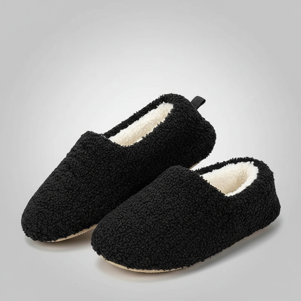 Cushioned Polar Fleece Indoor Loafer Slippers