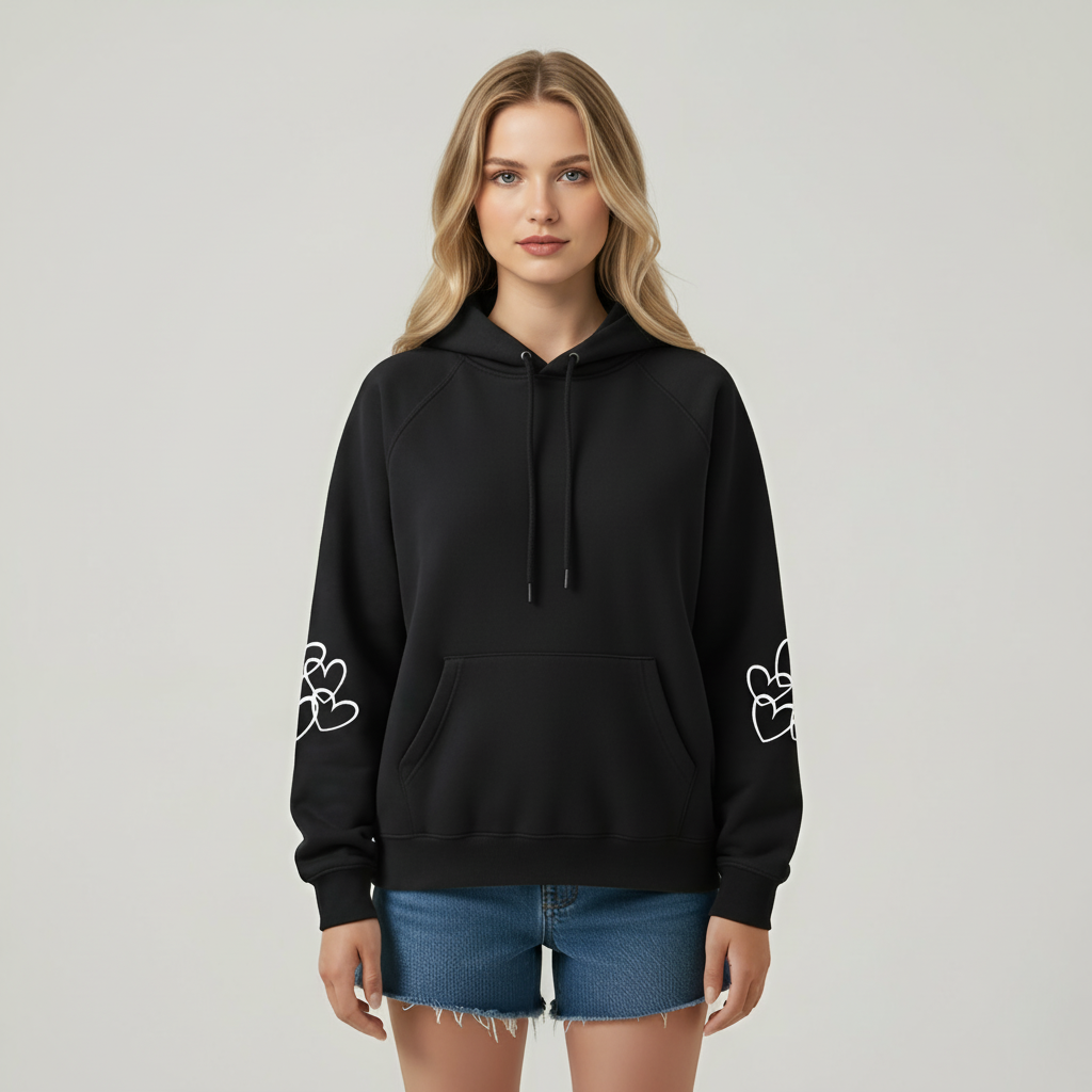Oversized Highland Cow Printed Hoodie For Women