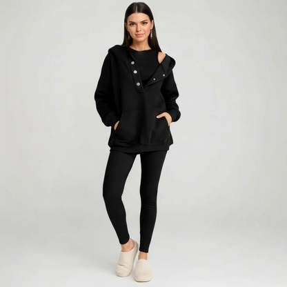 Modern Knit Hoodie And Legging Set