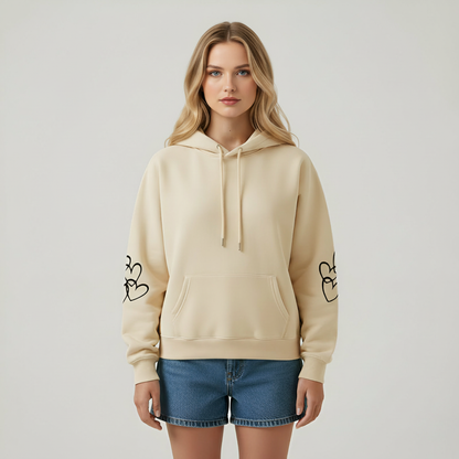 Oversized Highland Cow Printed Hoodie For Women