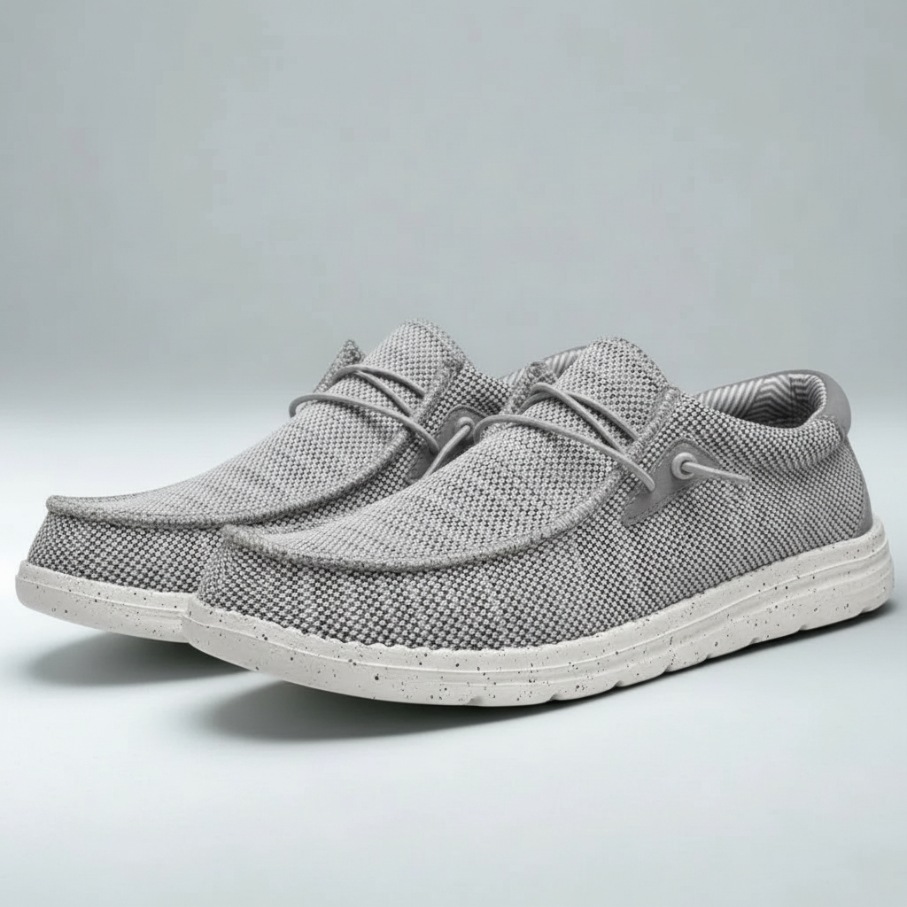 Woven Texture Casual Loafers With Lace Details For Men