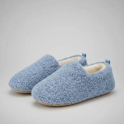 Cushioned Polar Fleece Indoor Loafer Slippers