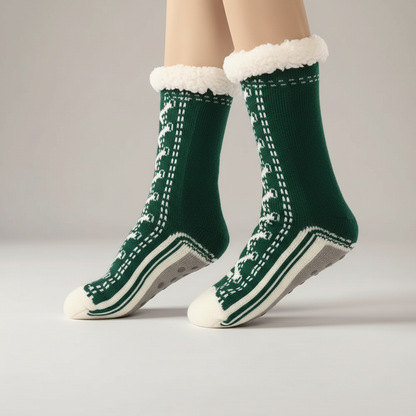 Winter Knit Sherpa Non Slip Slipper Socks