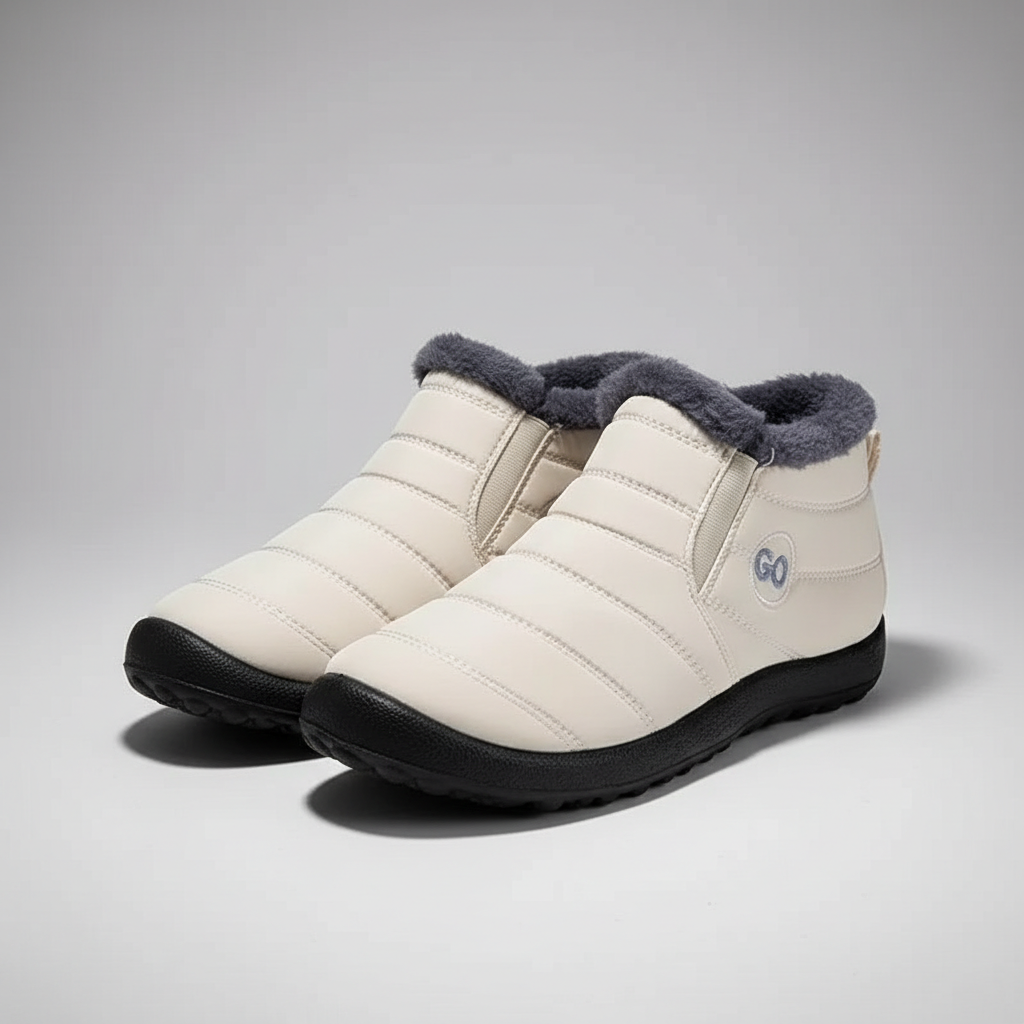 Warm Fur Lined Snow Boots For Winter Wear