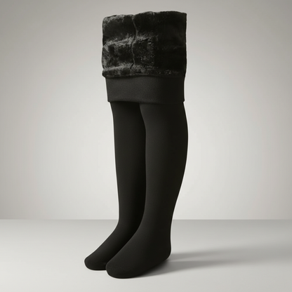 Thick Fleece Lined Tights For Girls