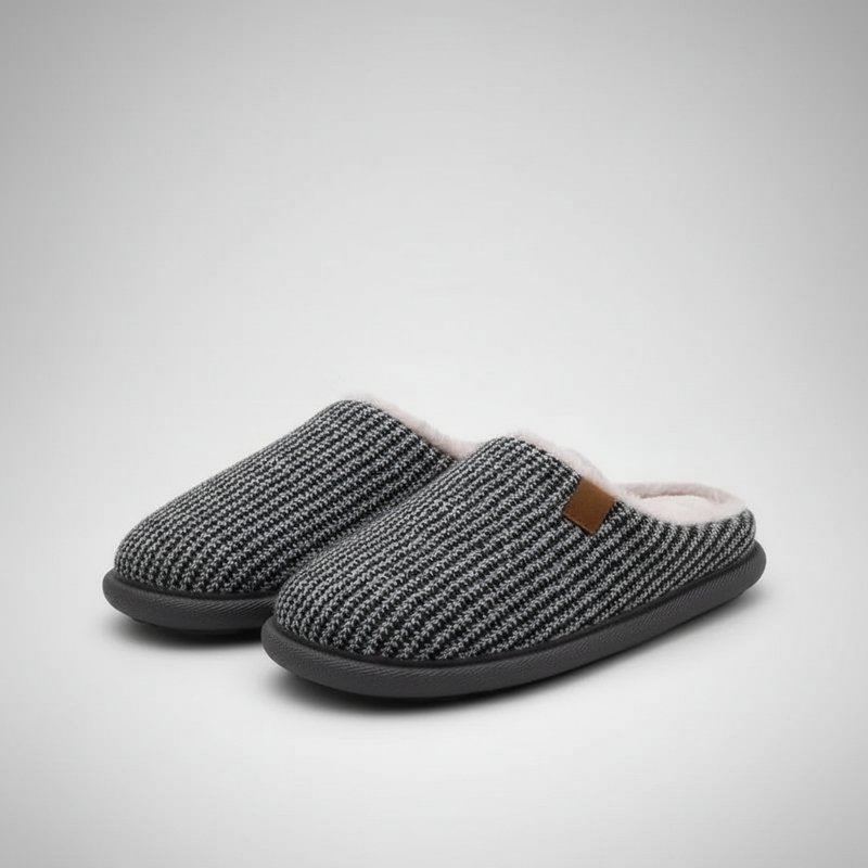 Memory Foam Knit Scuff Slip On Slipper