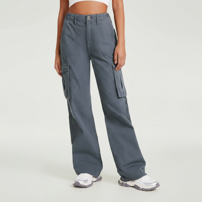 Adjustable Straight Fit Cargo Pants