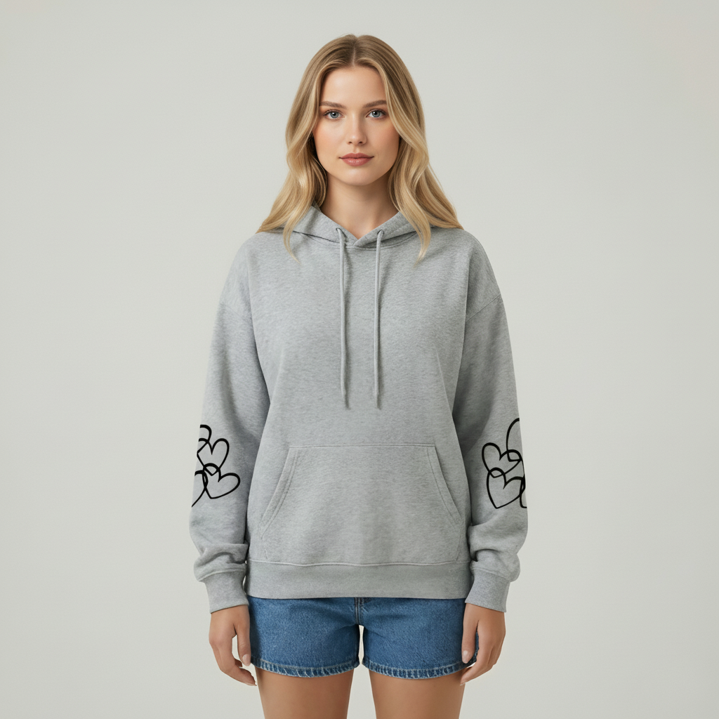 Oversized Highland Cow Printed Hoodie For Women