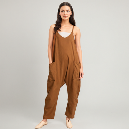Casual Loose Fit Pocket Jumpsuit