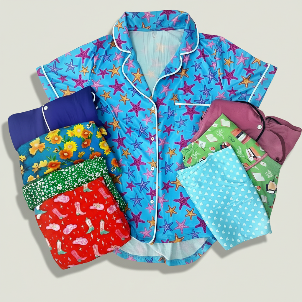Two Piece Mystery Pajama Set For Women