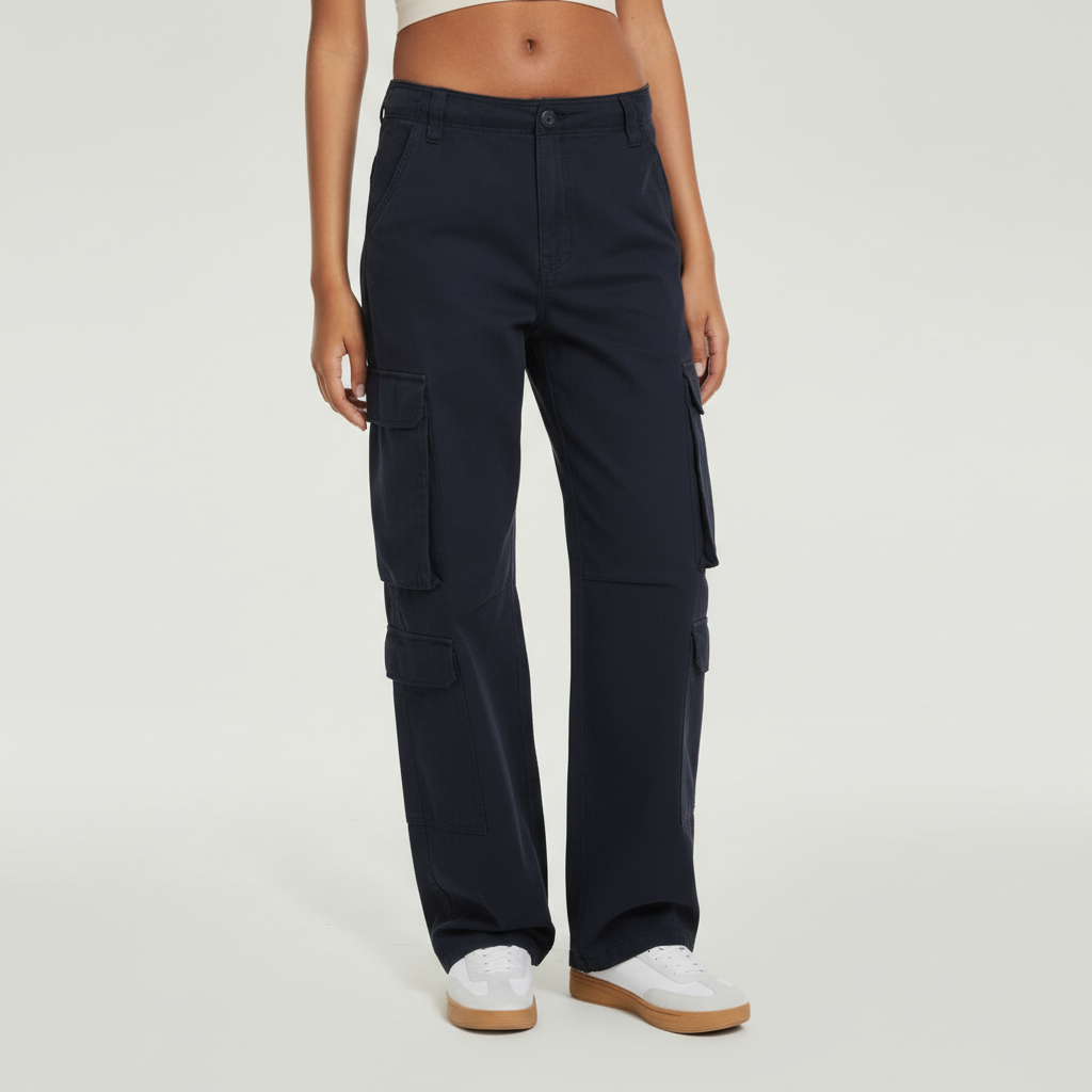 Adjustable Straight Fit Cargo Pants