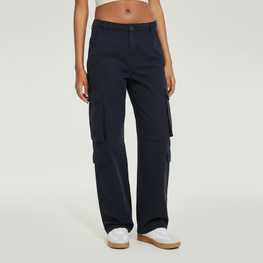 Adjustable Straight Fit Cargo Pants