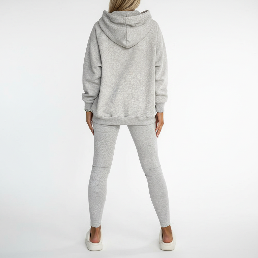 Modern Knit Hoodie And Legging Set