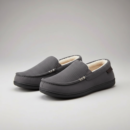 Suede Memory Foam Moccasin Slippers For Men