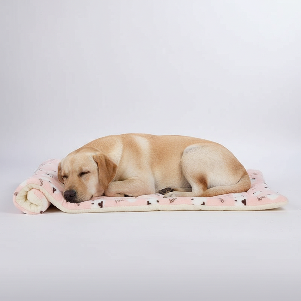 Printed Fleece Pet Cushion Blanket