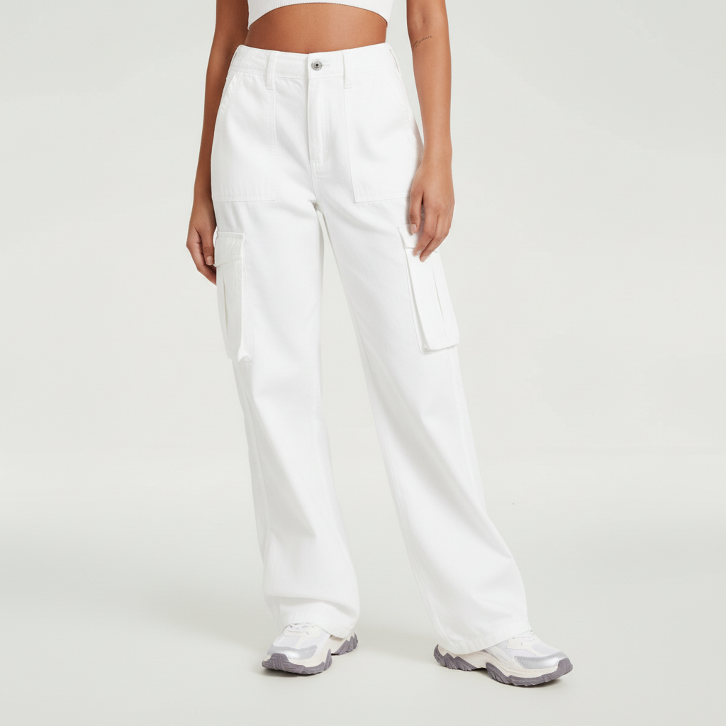 Adjustable Straight Fit Cargo Pants