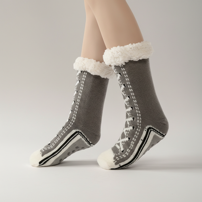 Winter Knit Sherpa Non Slip Slipper Socks