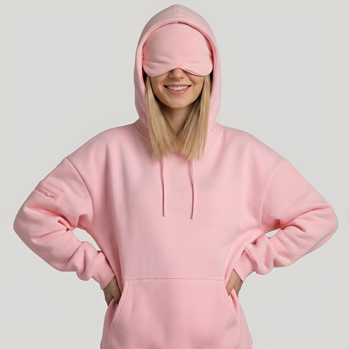 Travel Hoodie With Built In Sleeping Mask