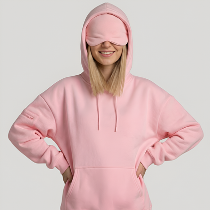 Travel Hoodie With Built In Sleeping Mask