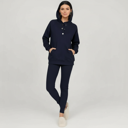 Modern Knit Hoodie And Legging Set