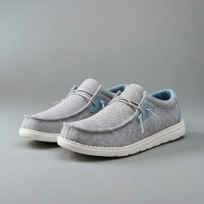 Woven Texture Casual Loafers With Lace Details For Men