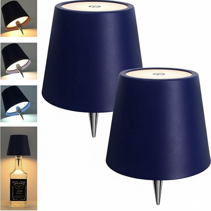 Pack Of 2 Rechargeable Bottle Lamp With Three Settings